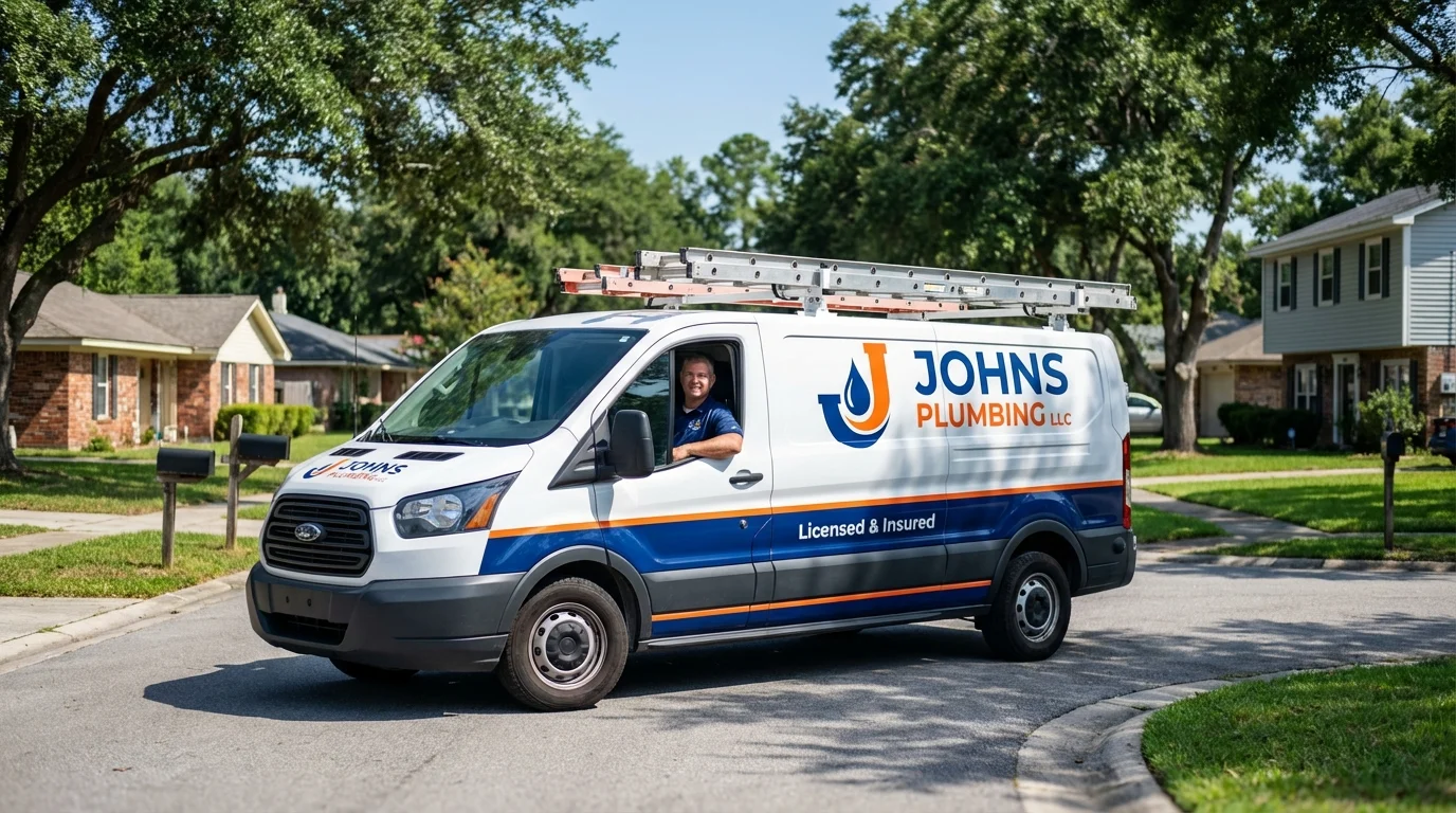 Johns Plumbing LLC service van in Groveport, OH