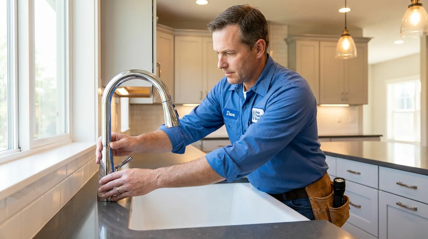 Kitchen faucet installation by Johns Plumbing LLC in Groveport