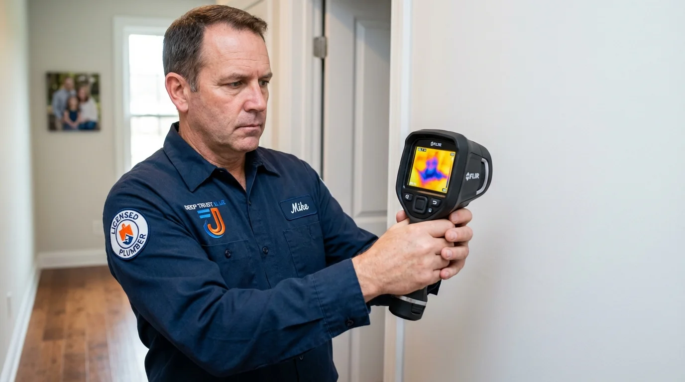 Thermal imaging leak detection by Johns Plumbing LLC in Groveport